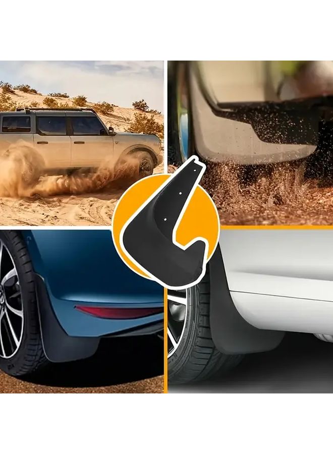 4 قطع سوداء من واقي الطين الأمامي والخلفي لسيارة لاند روفر ديسكفري 4 من 2009 إلى 2016 - Image 4